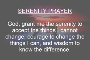12 Step Serenity Prayer