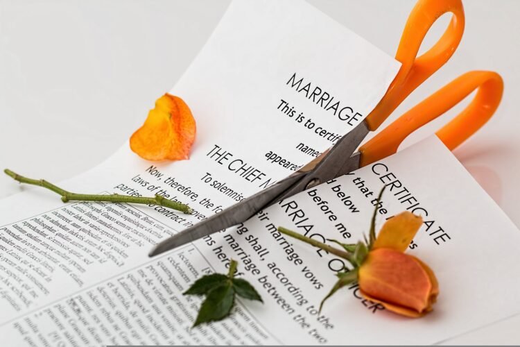 Divorce - Cut Marriage Certificate