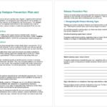 Viewable, downloadable and editable 12-step-friendly relapse prevention plan and recovery worksheet